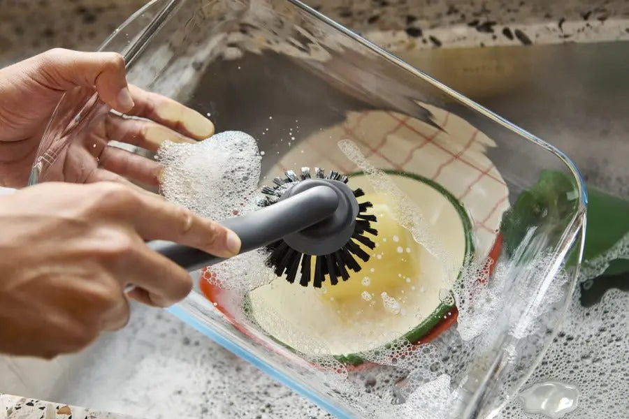 Joseph Joseph SinkTech Dish Brush with stainless-steel storage stand