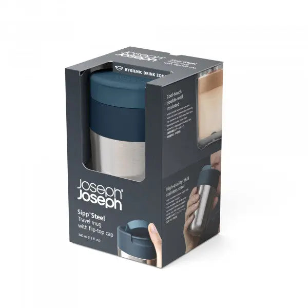 Joseph Joseph Sipp Steel Travel mug - 340 ml (12 fl. oz) - Anthracite  Travel Mugs