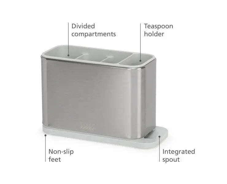 Joseph Joseph Surface Cutlery Drainer Stainless Steel Stone  Caddies