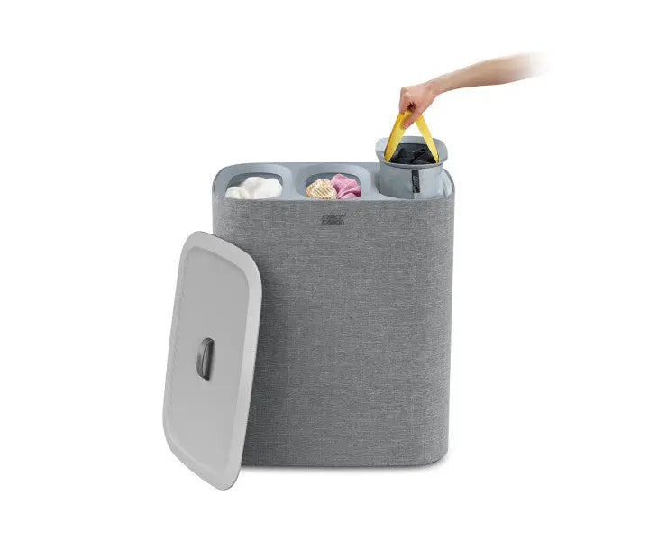 Joseph Joseph Tota Trio 90L Laundry Separation Basket - Grey  Laundry Baskets