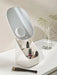 Joseph Joseph Viva Pedestal Mirror with Cosmetic Storage - Shell  Cosmetic Organisers