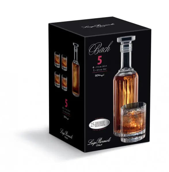 Luigi Bormioli Bach Whiskey Set - Set 5  Glassware Sets