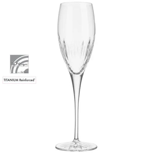 Luigi Bormioli Diamante 220ml Flute Set 4  Wine Glasses