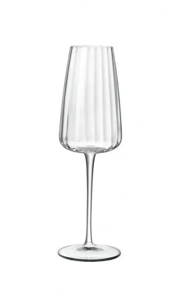 Luigi Bormioli Optica Flute 210ml - Set 4  Wine Glasses