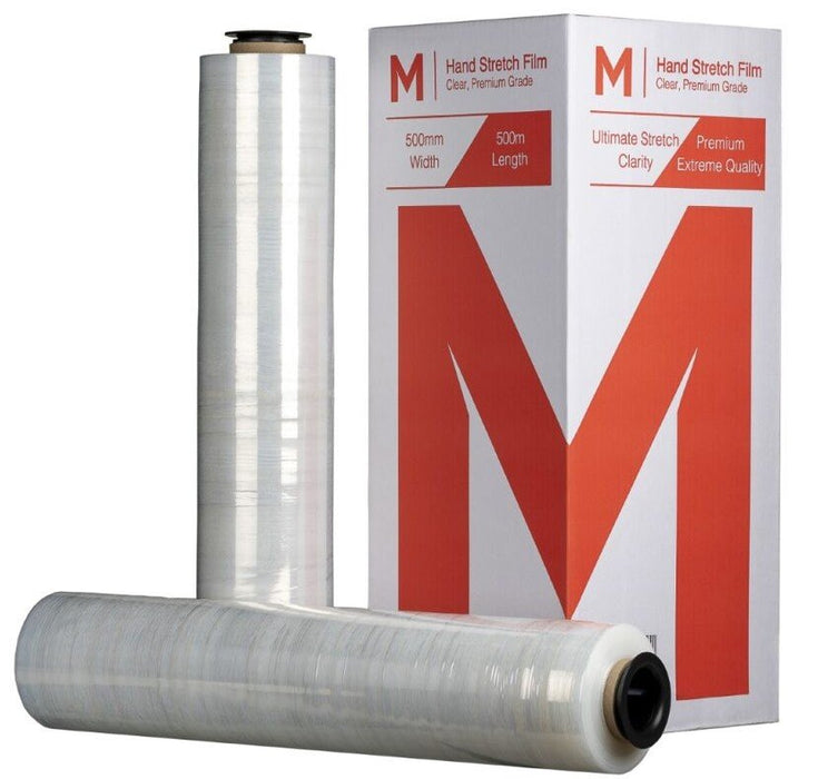 Matthews MPH8020 clear cast hand stretch film 500mm x 500m x 12mu box of 4