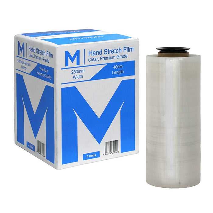 Matthews MPH8045 clear cast hand stretch film 250mm x 400m x 15mu box of 4