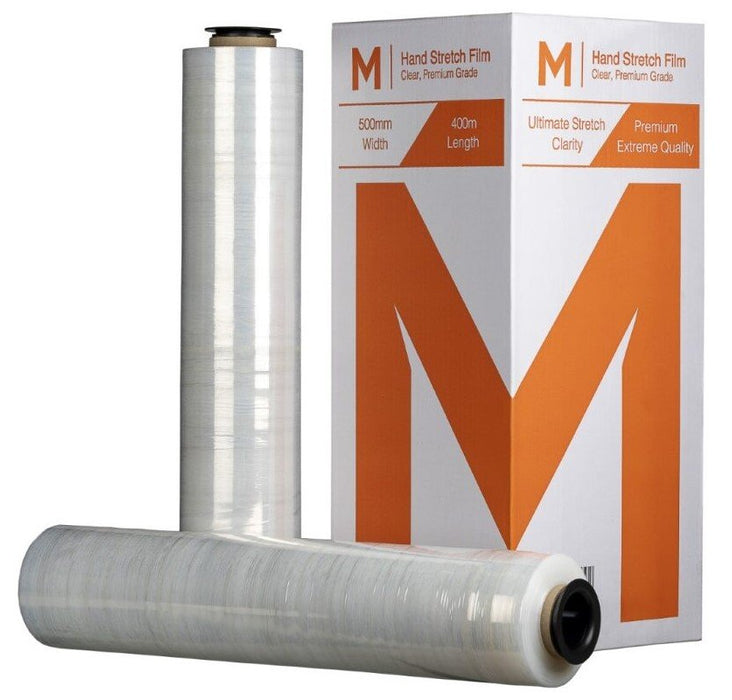 Matthews MPH8055 clear cast hand stretch film 500mm x 400m x 17mu box of 4