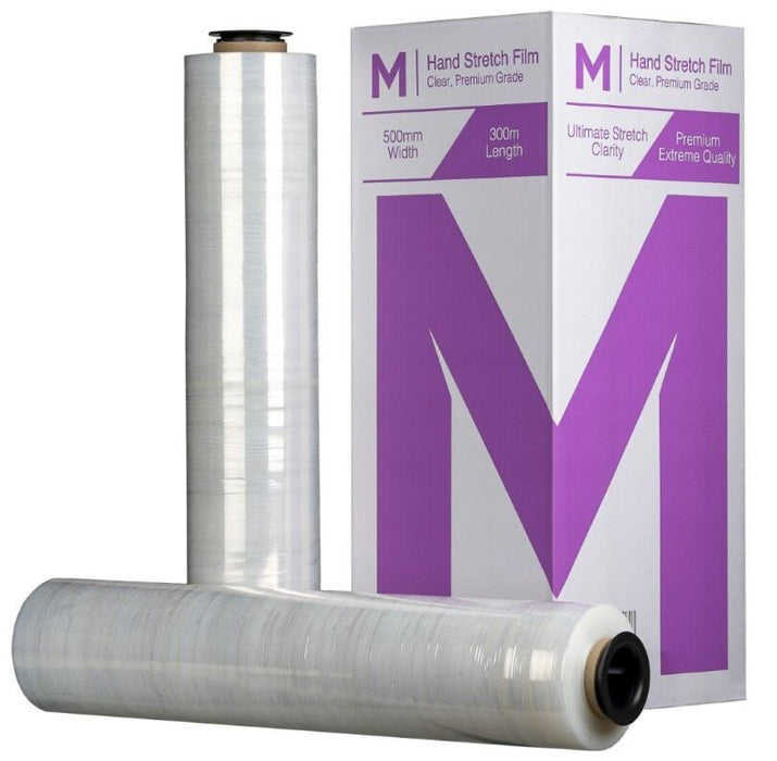 Matthews MPH8060 clear cast hand stretch film 500mm x 300m x 20mu box of 4