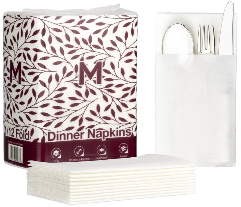Matthews Airlaid Dinner Napkins Fold - 1 Ply FSC®  Cocktail Napkins