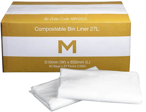 Matthews Compostable Bin Liners 27L  Office Bin Liners