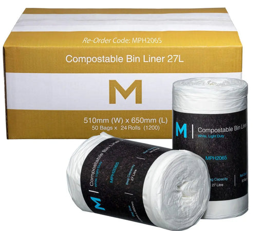 Matthews Compostable Bin Liners 27L  Office Bin Liners