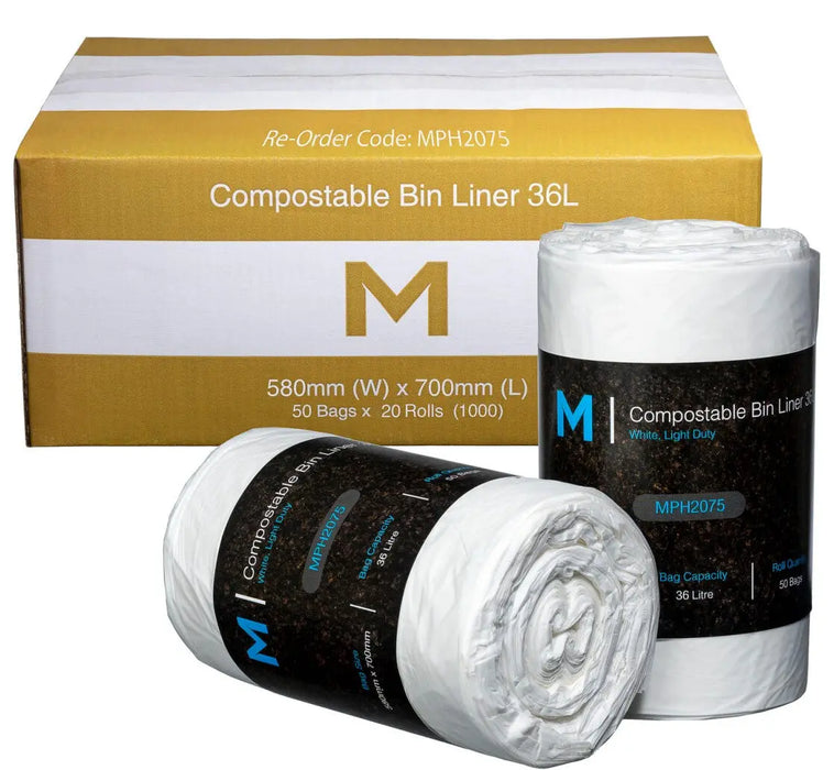 Matthews Compostable Bin Liners 36L  Office Bin Liners