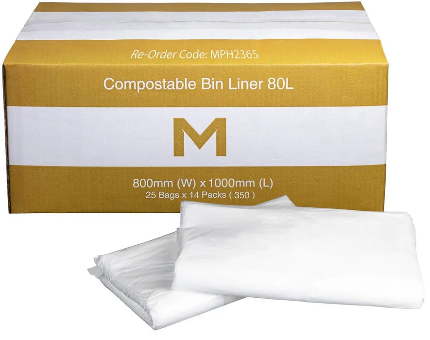 Matthews Compostable Bin Liners 80L  Rubbish Bin Liners