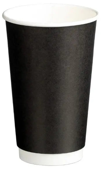 Matthews Double Wall PE Paper Cups Black  Beverage Cup