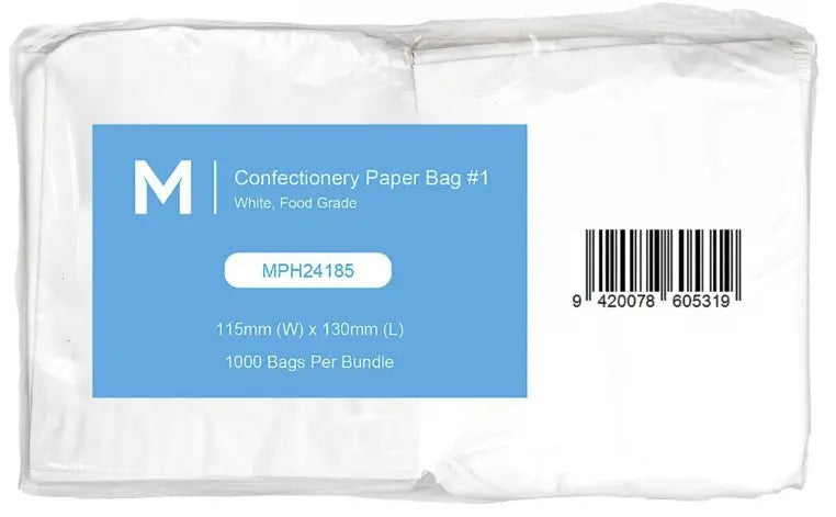 Matthews Flat White Confectionery Paper Bags  Paper Bags