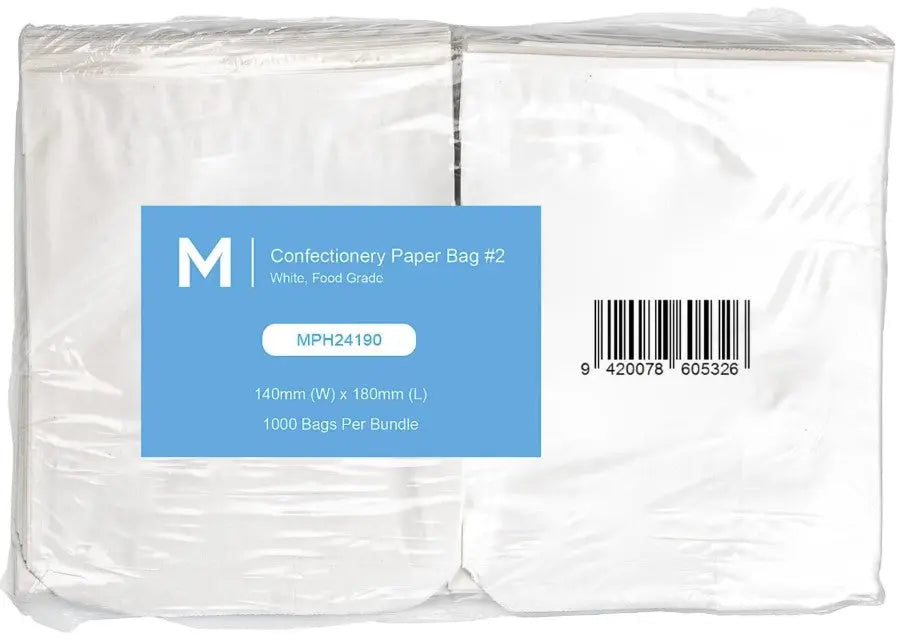 Matthews Flat White Confectionery Paper Bags  Paper Bags