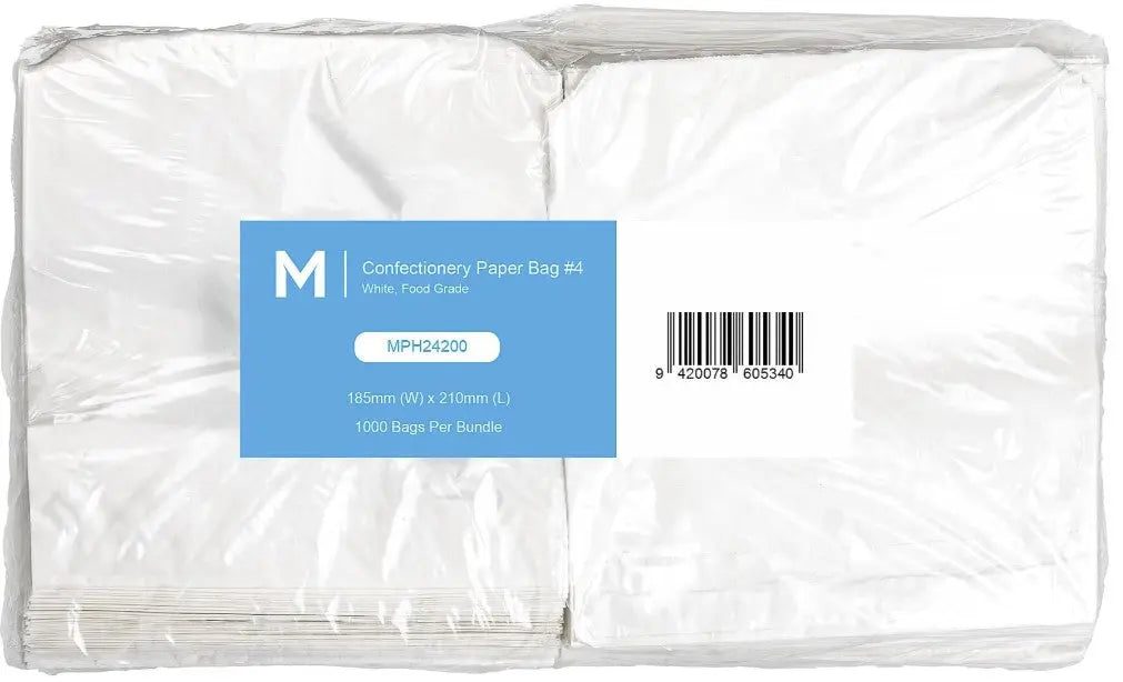 Matthews Flat White Confectionery Paper Bags  Paper Bags