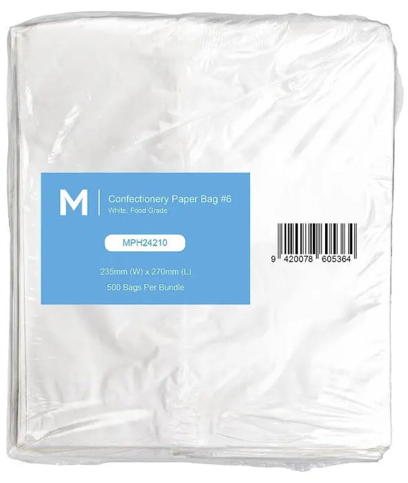 Matthews Flat White Confectionery Paper Bags  Paper Bags