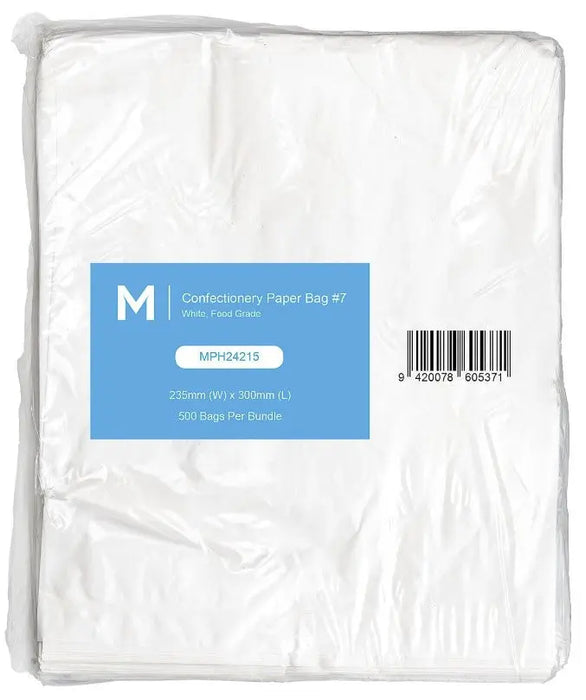 Matthews Flat White Confectionery Paper Bags  Paper Bags