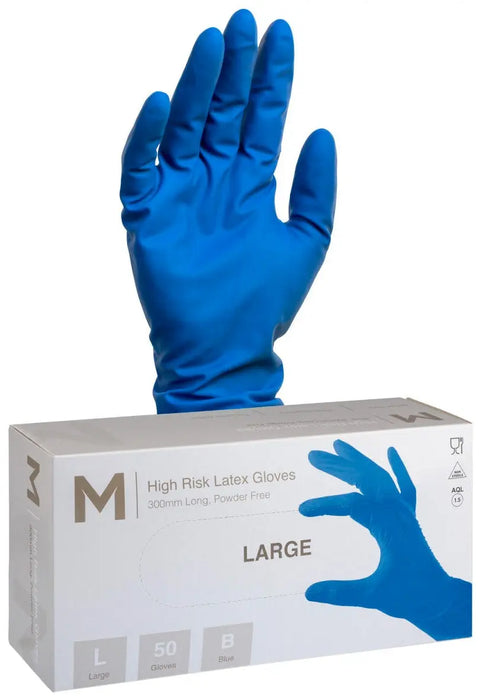 Matthews High Risk Latex Gloves 18.5g - 10x50 Pack  Disposable Gloves