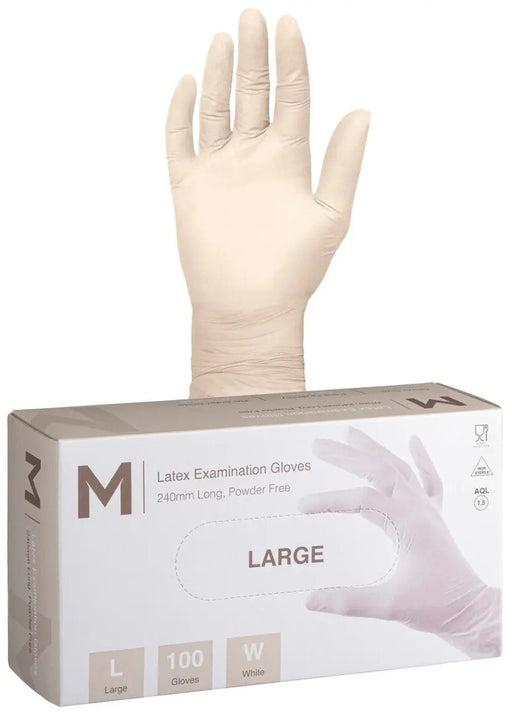 Matthews Latex White Gloves 6.0g - 10x100 Pack  Disposable Gloves