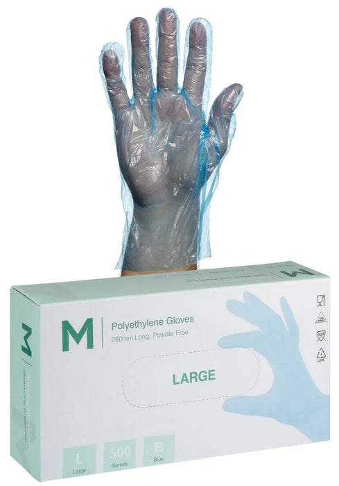 Matthews Polyethylene Blue Gloves 1.0g - 500 Pack  Disposable Gloves