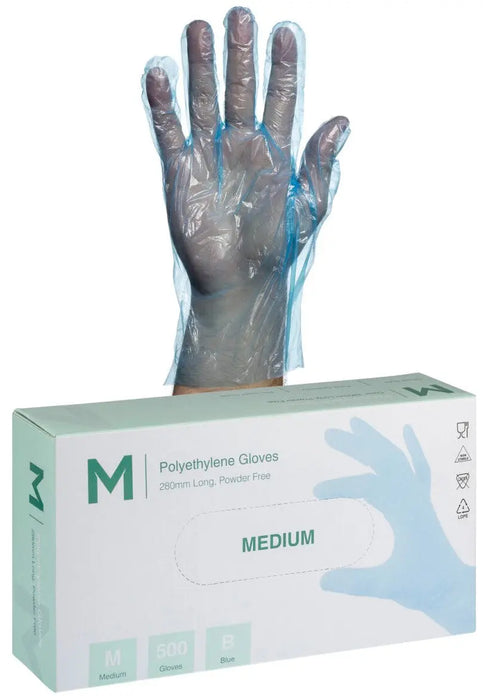 Matthews Polyethylene Blue Gloves 1.0g - 500 Pack  Disposable Gloves