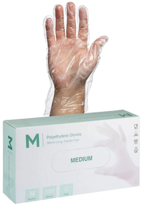 Matthews Polyethylene Clear Gloves 1.0g - 500 Pack  Disposable Gloves