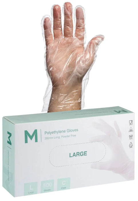Matthews Polyethylene Clear Gloves 1.0g - 500 Pack  Disposable Gloves
