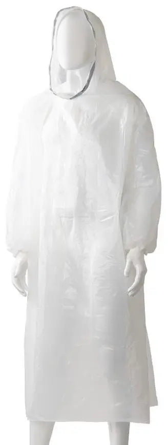 Matthews Polyethylene Hooded Ponchos  Body Protection