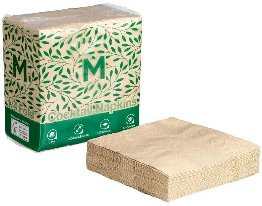 Matthews Cocktail Napkins 1/4 Fold - 2 Ply FSC® Mix  Cocktail Napkins
