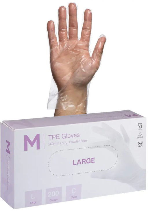 Matthews TPE Clear Gloves 2.0g - 10x200 Pack  Disposable Gloves