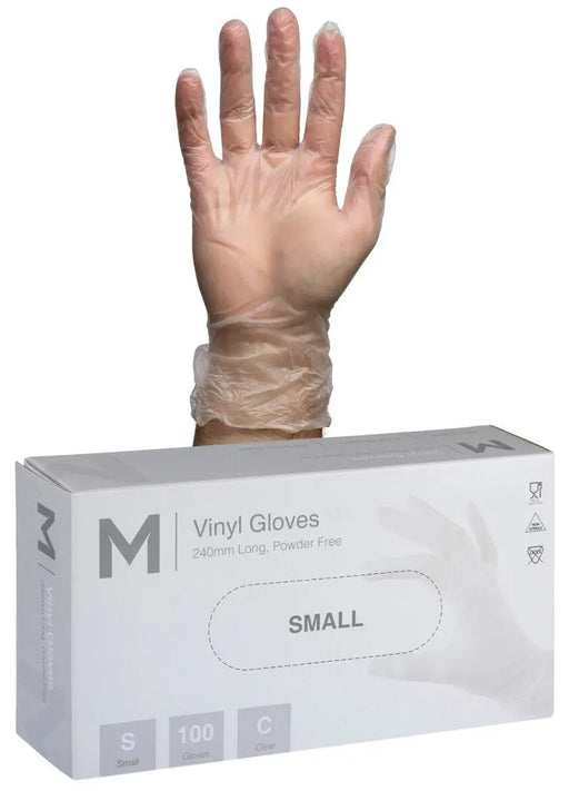 Matthews Vinyl Clear Gloves 5.0g - 10x100 Pack  Disposable Gloves