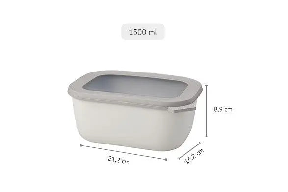 Mepal Cirqula Rectangle 1500ml Nordic White  Meal Storage