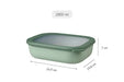 Mepal Cirqula Rectangle 2000ml Nordic Sage  Meal Storage