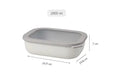 Mepal Cirqula Rectangle 2000ml Nordic White  Meal Storage