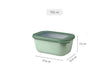 Mepal Cirqula Rectangle 750ml Nordic Sage  Meal Storage