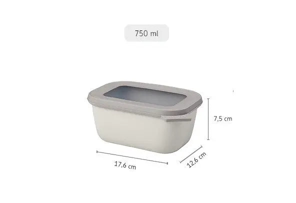 Mepal Cirqula Rectangle 750ml Nordic White  Meal Storage