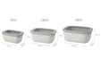 Mepal Cirqula Rectangle Large Set 3 Piece Nordic White  Meal Storage