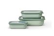 Mepal Cirqula Rectangle Small Set 3 Piece Nordic Sage  Meal Storage