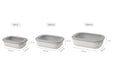 Mepal Cirqula Rectangle Small Set 3-Piece Nordic White  Meal Storage