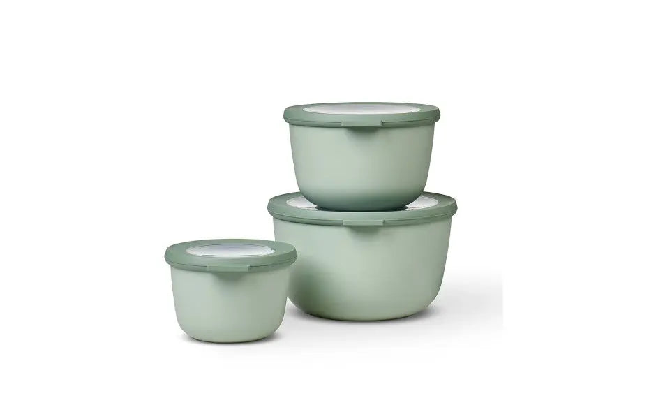 Mepal Cirqula Round 3-Piece Large Set Nordic Sage  Meal Storage