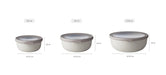 Mepal Cirqula Round 3-Piece Small Set Nordic White  Meal Storage