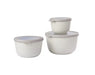 Mepal Cirqula Round Large Set 3 Piece Nordic White  Meal Storage