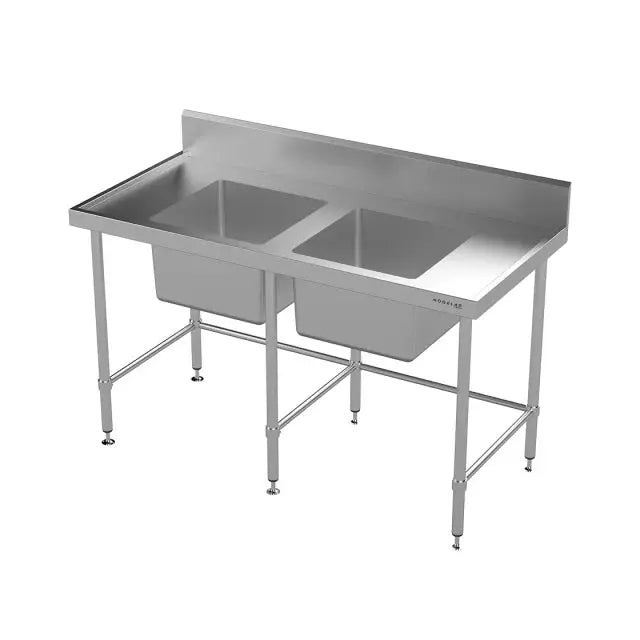 Modular Stainless Double Bowl Sink Bench  Modular Benches