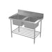Modular Stainless Double Bowl Sink Bench  Modular Benches