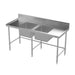 Modular Stainless Double Bowl Sink Bench  Modular Benches
