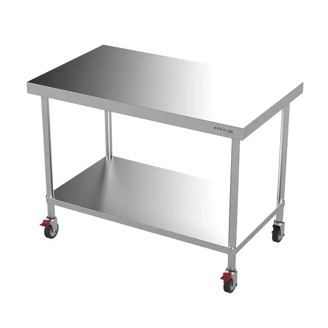 Modular Stainless Mobile Island Work Bench  Modular Benches