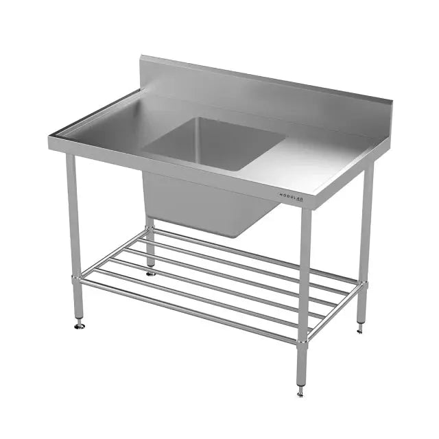 Modular Stainless Single Bowl Sink Bench  Modular Benches