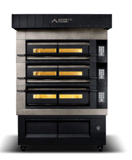 Moretti Forni SerieX Triple Deck Oven on Prover  Pizza Ovens
